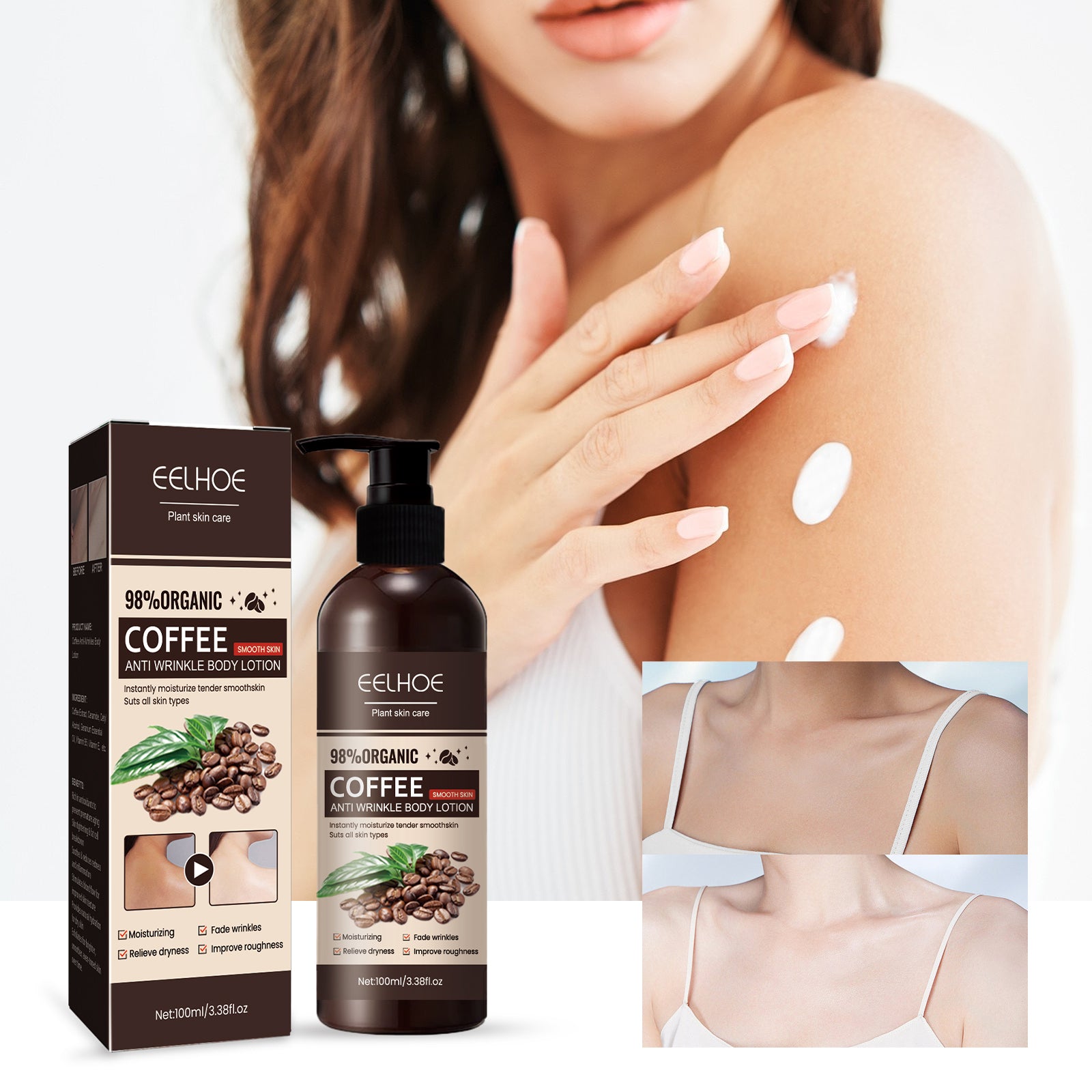 Coffee Anti-Wrinkle Body Lotion Refreshing, Delicate, Brightening And Repairing Dry Skin Body Lotion