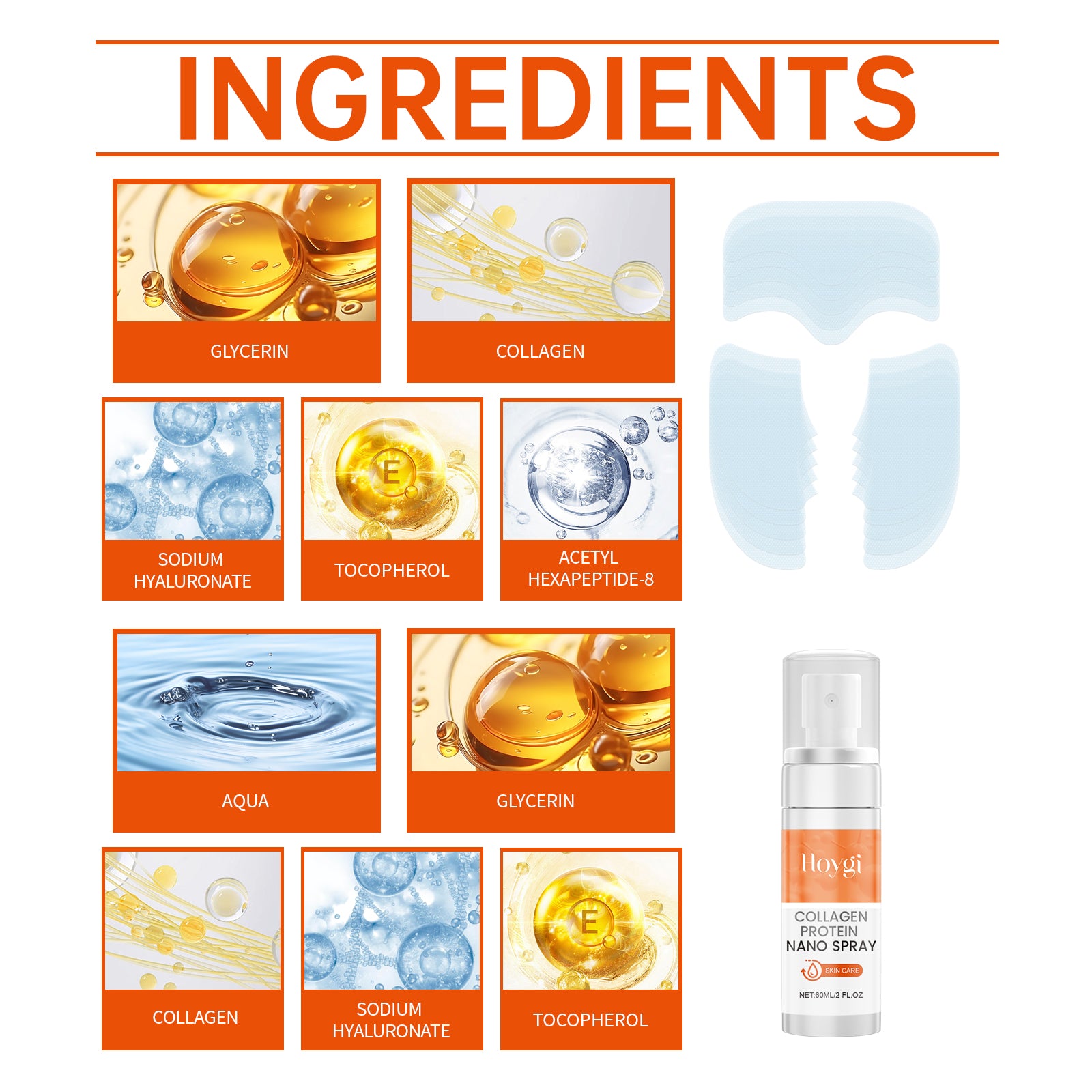 Collagen Facial Set Collagen Firming & Nourishing Spray Hydrating & Hydrating Mask