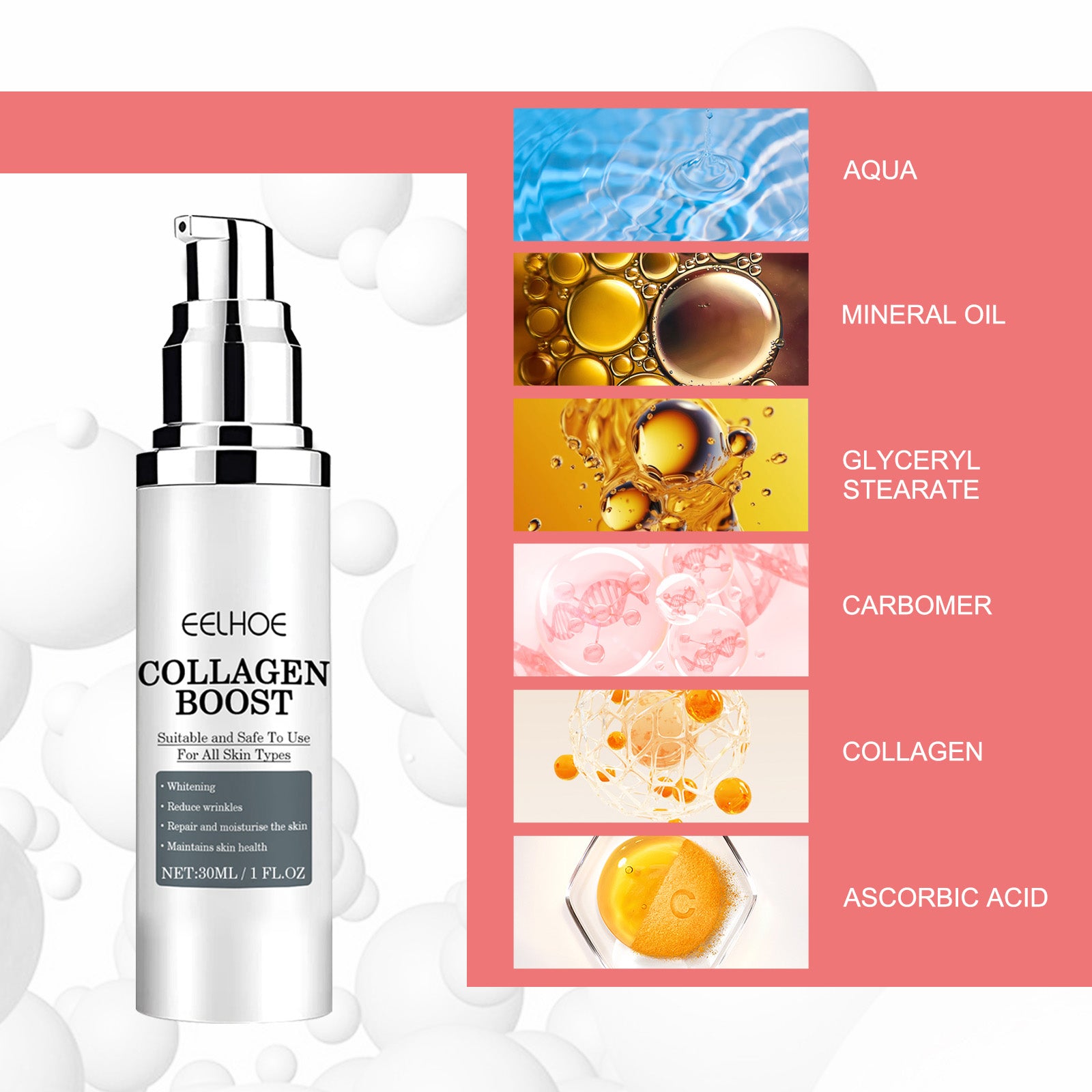 EELHOE Collagen Cream Collagen Moisturizes And Hydrates Fine Lines, Moisturizes And Tightens Skin