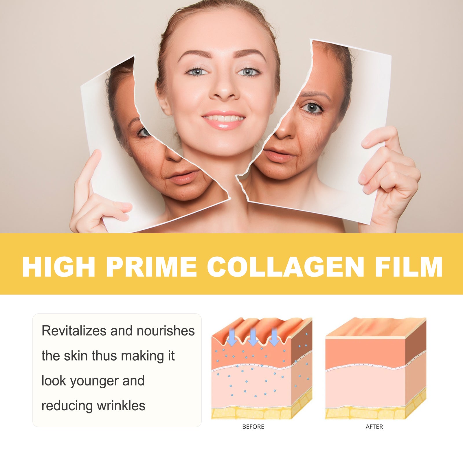 Collagen Cheek Patches, Lighten Fine Lines And Tighten Facial Skin Patch