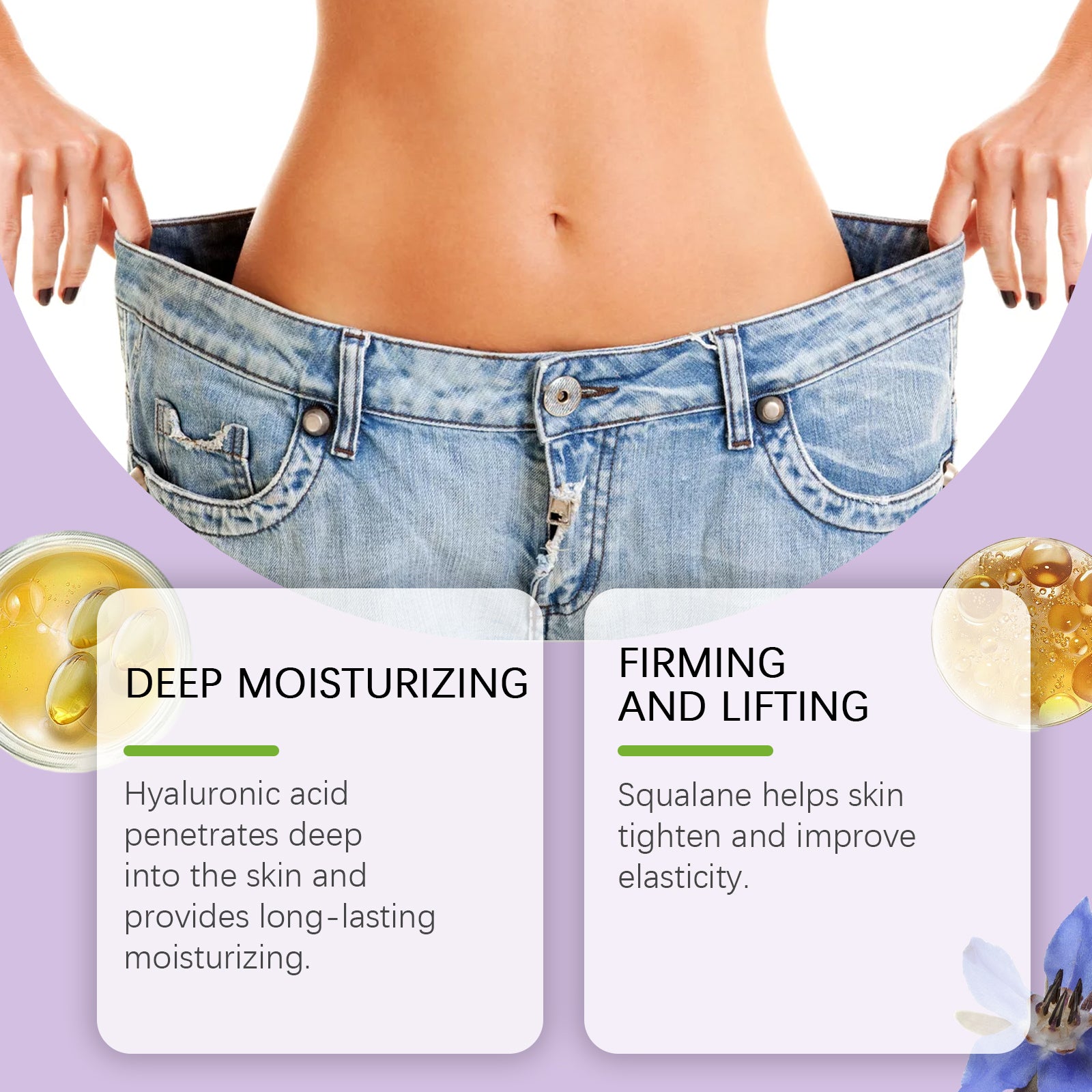 Hoygi Hyaluronic Acid Body Care Cream Nourishes Skin, Enhances Skin Elasticity And Moisturizes Skin