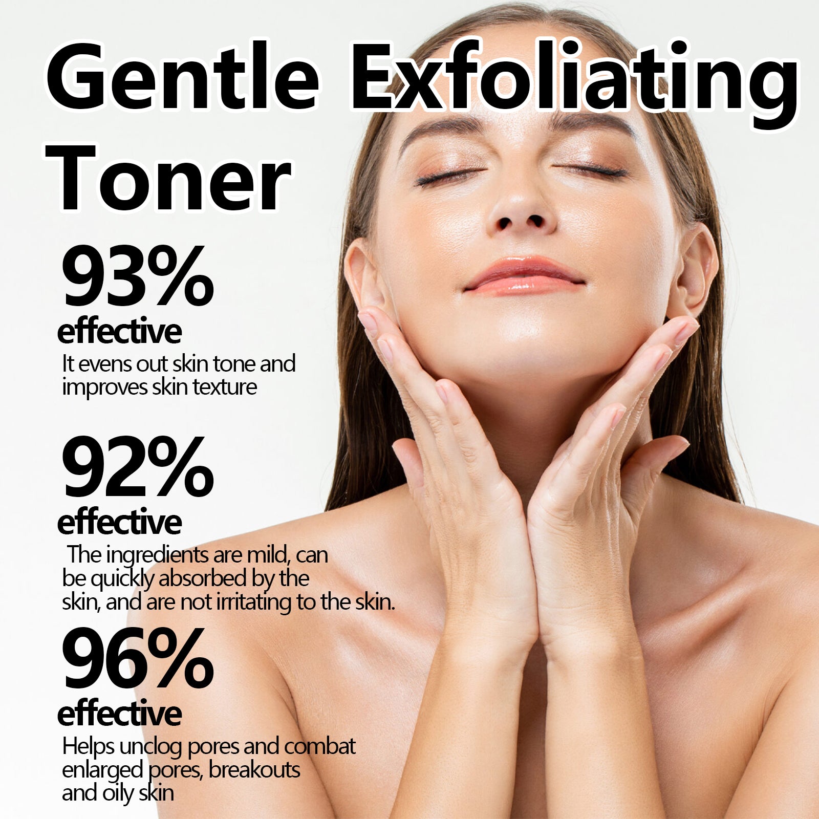 Gentle Exfoliating Toner, Repair Skin Barrier Facial Redness Hydrating Shine Refreshing Toner