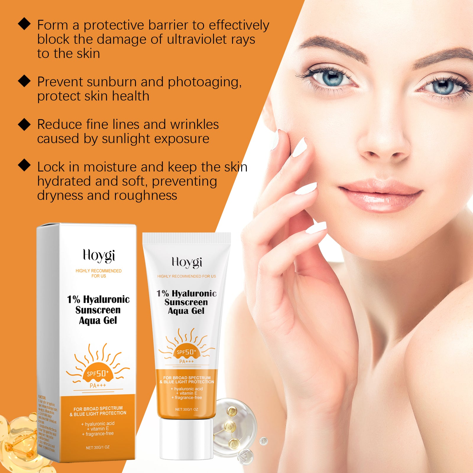 Hoygi Hyaluronic Acid Protective Cream Outdoor Military Training Facial Body Skin Isolation Moisturizing Breathable Protective Lotion